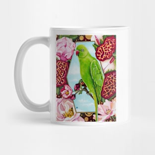 Tropical Green Bird Mug